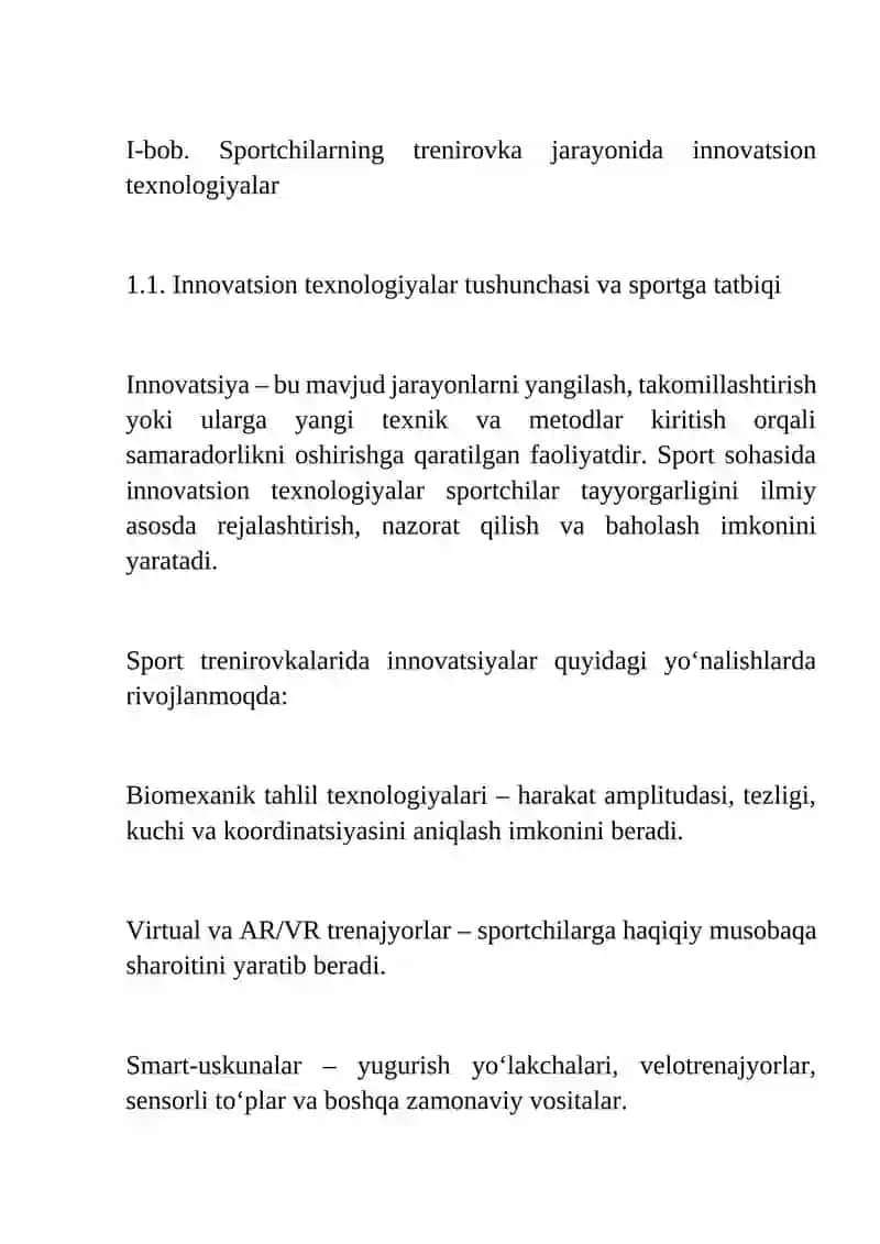 Sportchilarning trenirovka jarayonida innovatsion texnologiyalar 3