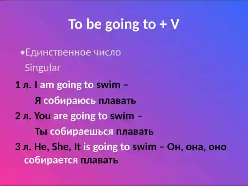To be going to 3