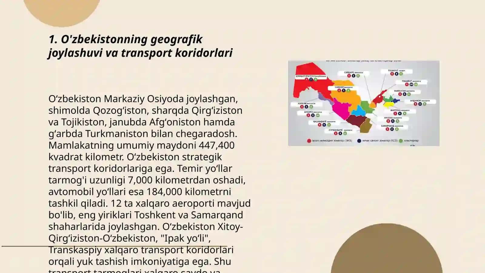 Oʻzbekiston respublikasining xalqaro transport koridorlari 3