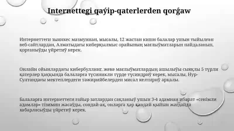 Mektepke shekemgi jastagi balalargʻa huqiqiy tarbiya beriw 3