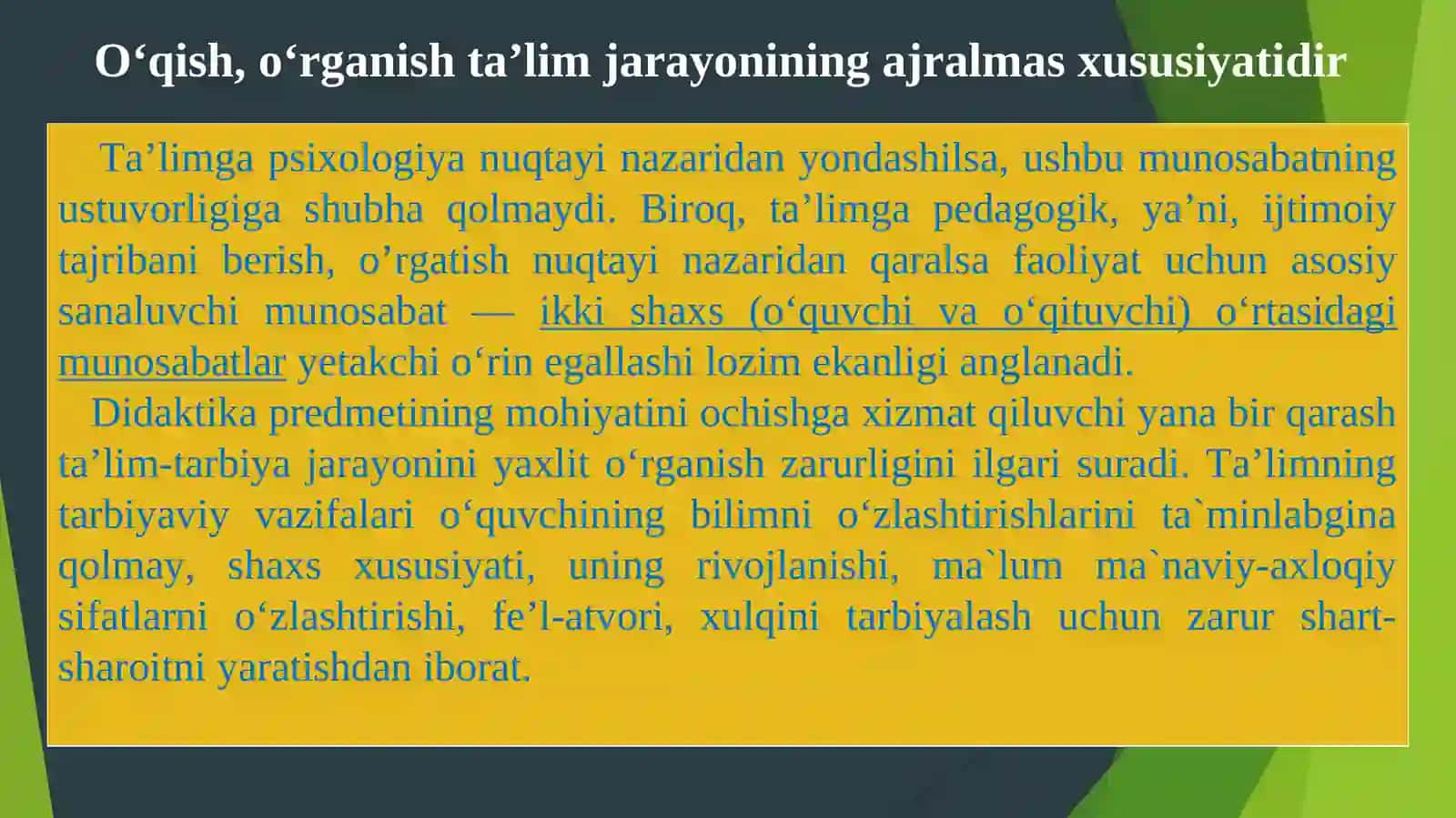 DIDAKTIKA TA’LIM NAZARIYASINING MOHIYATI 3