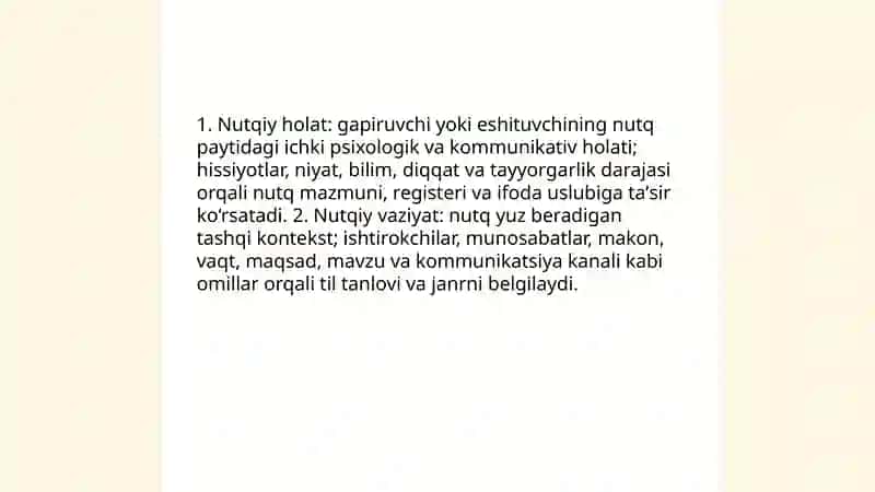 Nutqiy holat va nutqiy vaziyat 3