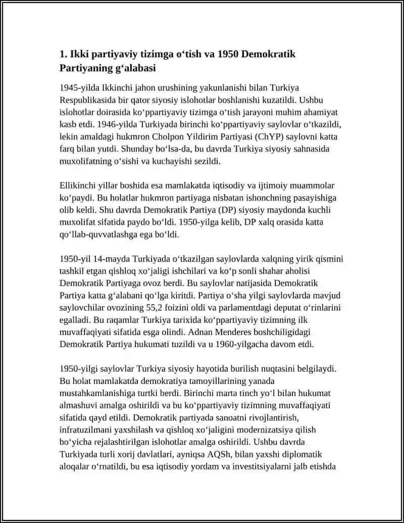 1945-2025 YILLARDA TURKIYA RESPUBLIKASI 3