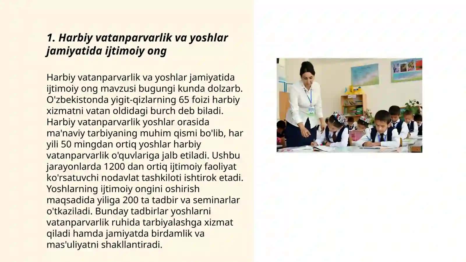 O'zbekistonda yoshlarni harbiy vatanparvarlik ruhida tarbiyalashning ijtimoiy muammolari 3