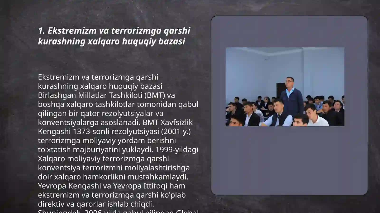 Dunyo hamjamiyatining ekstremizm va terrorizmga qarshi kurash tajribasi 3