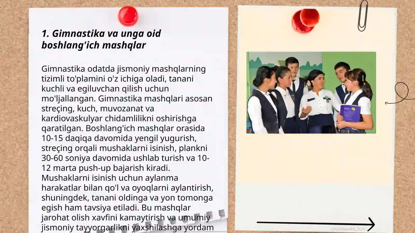 Gimnastika va unga oid boshlang'ich mashqlar 3
