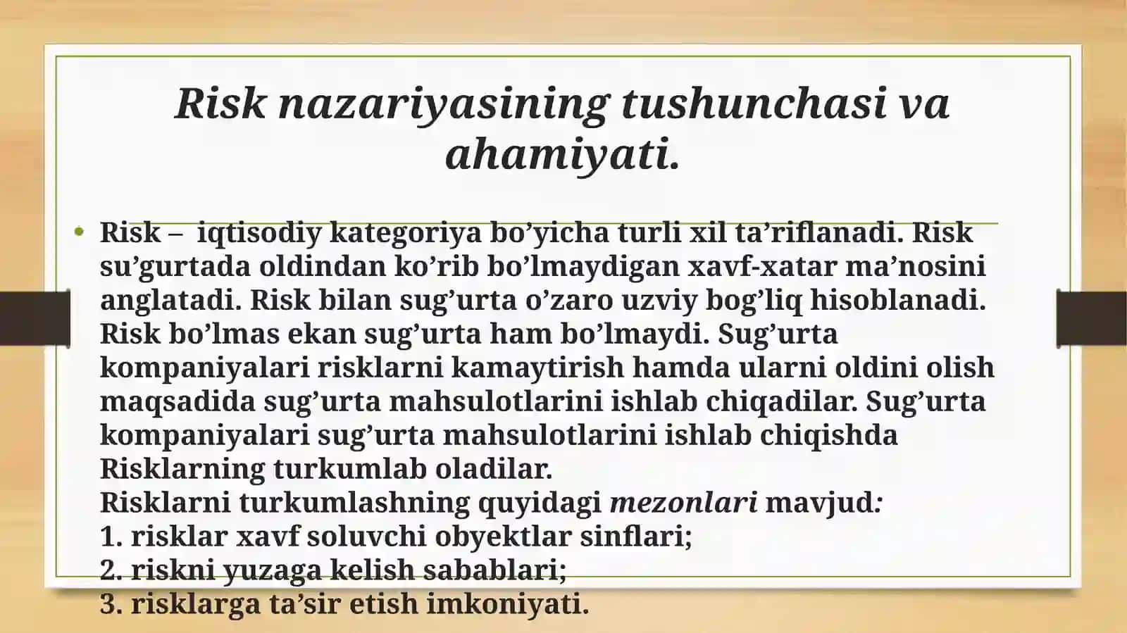 “SUG’URTA ISHI” FANI BO’YICHA TAYYORLANGAN TAQDIMOT 3
