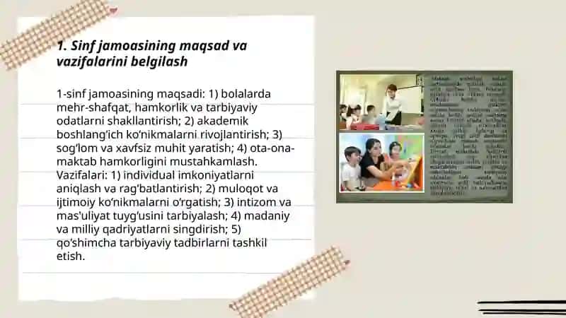 Sinf jamoasini tashkil etish va uni tarbiyalash 3