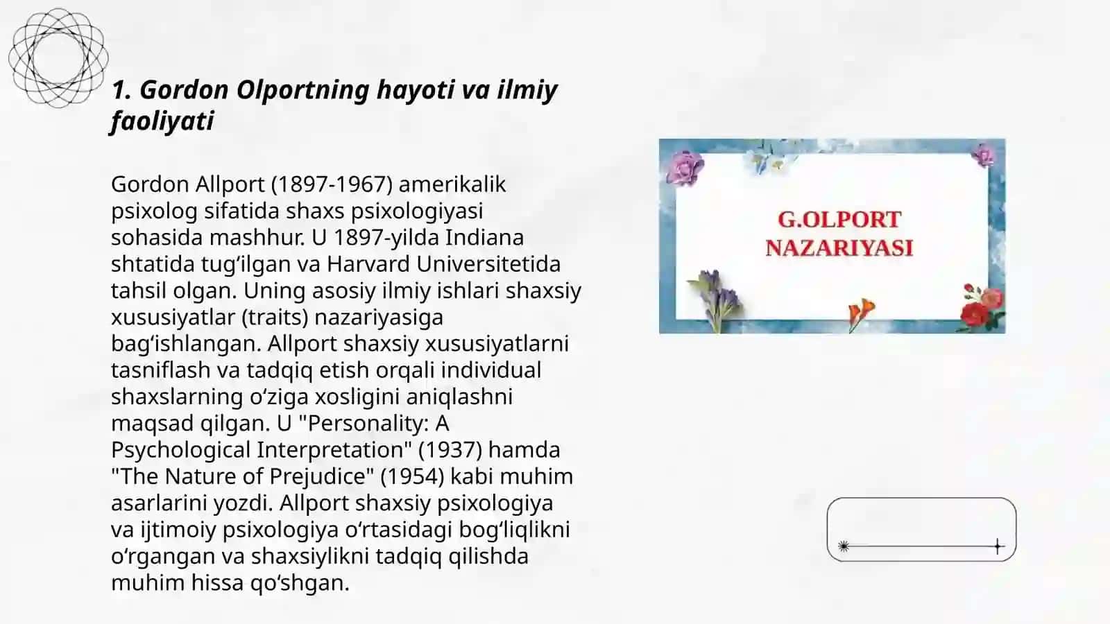 Gordon Olport: shaxs dispozitsional nazariyasi 3