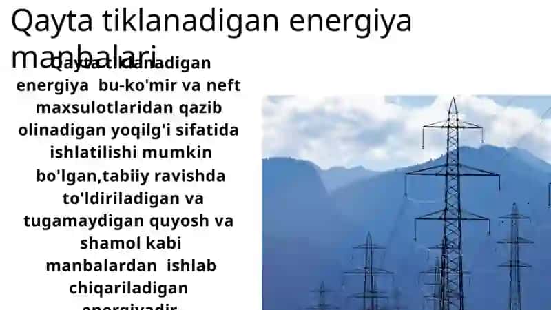 Qaytatiklanadigan energetika manbalari 3