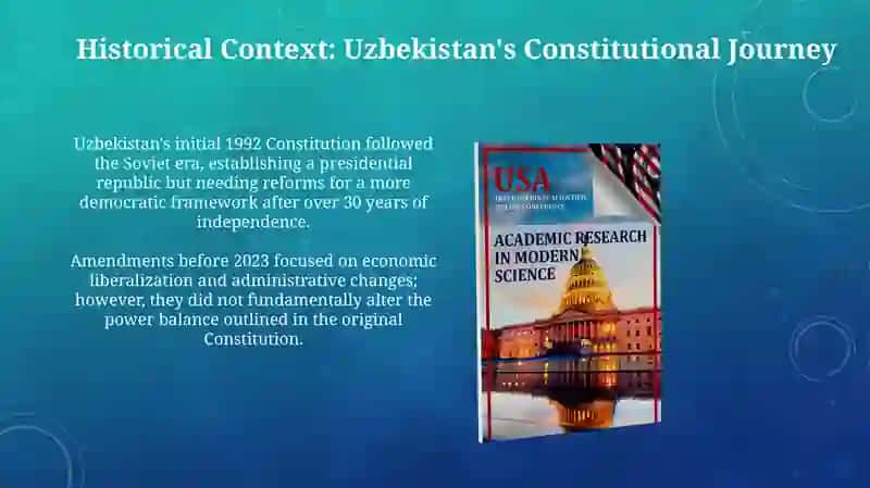 Adoption of the new version of the Constitution of the Republic of Uzbekistan and the need for it 3