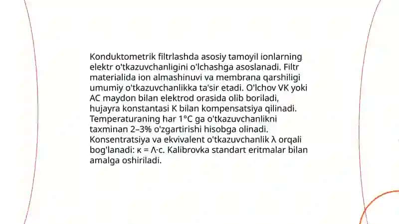 Konduktometrik, Potensiometrik, Polyarografik Filtrlash Metodlari 3