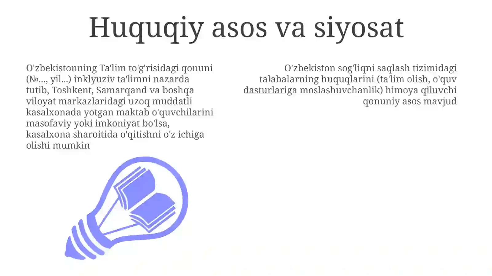 Chet ellarda gishifohonalar davolanuvchi maktab o'quvchilarining ta'limi 3
