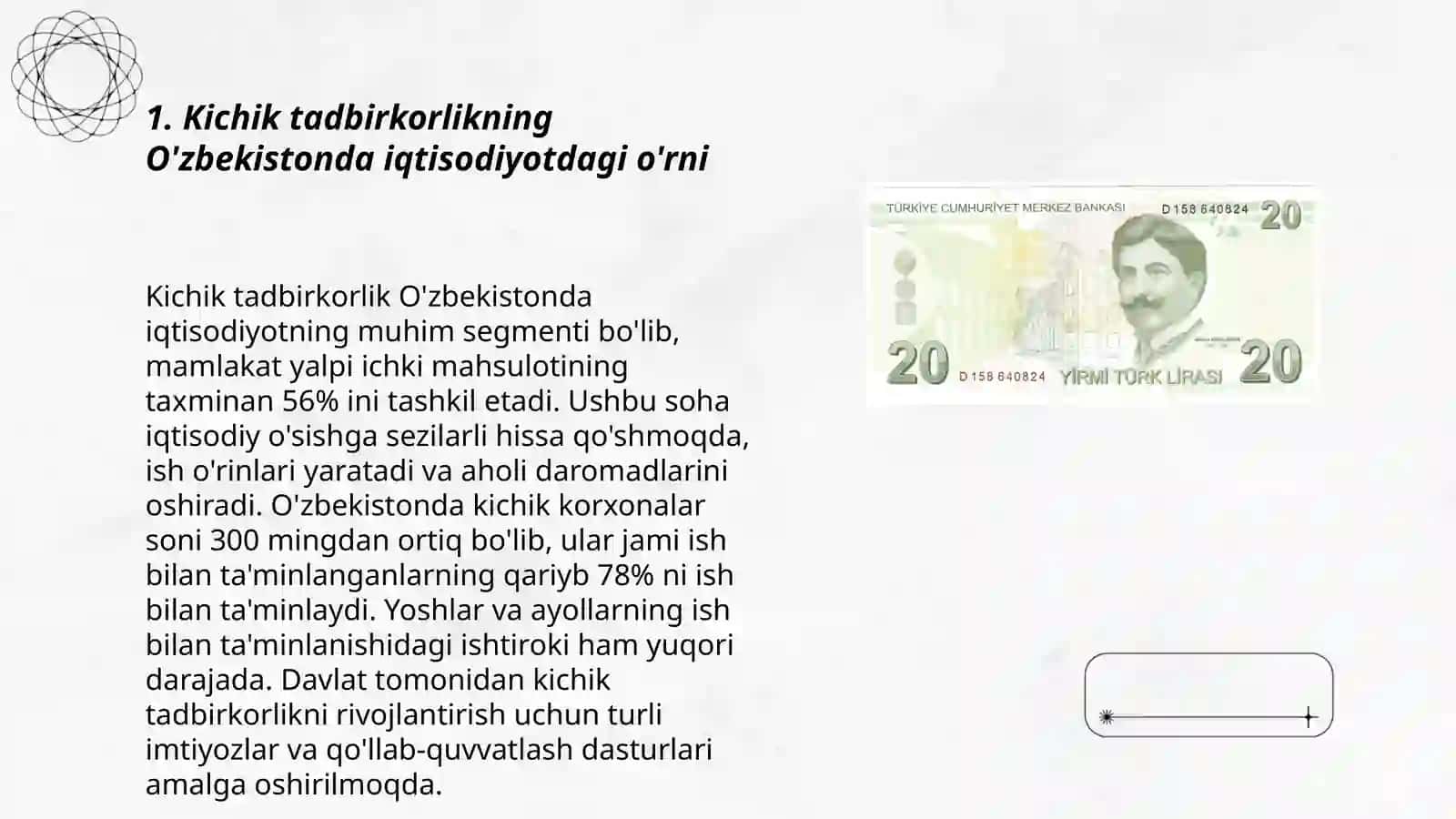 O’zbekistonda kichik tadbirkorlikno rivojlantirish va uning istiqbollarini o’rganish 3