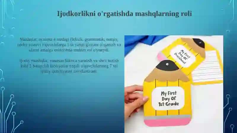 Ijodkorlikni o'rgatishda mashqlarning roli 3