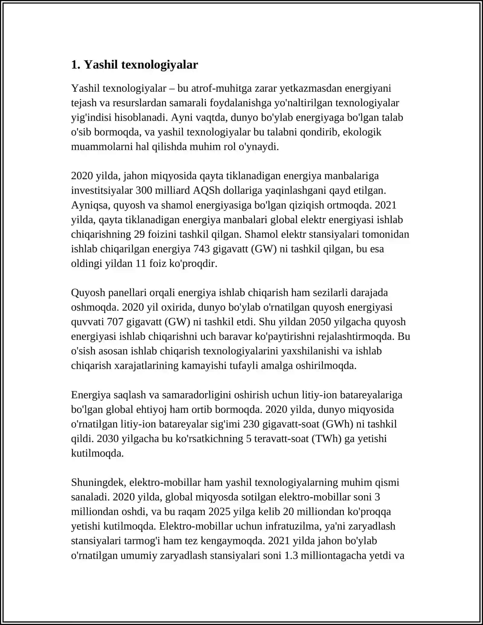 Yashil texnologiyalar 3