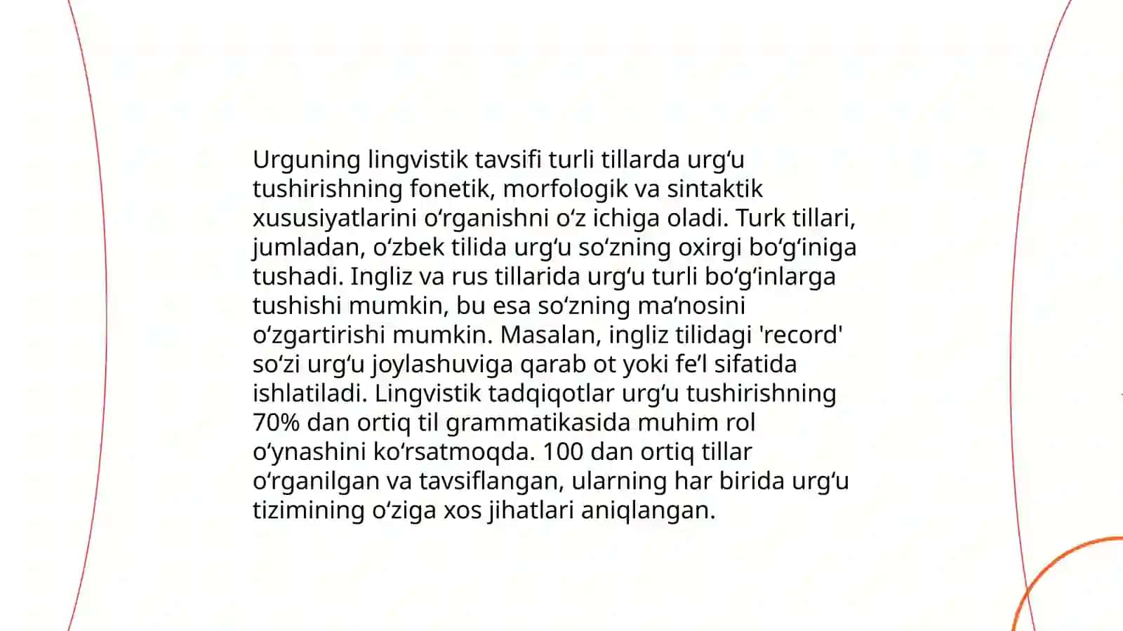 Òzbek tilshunosligida aksentuatsiya va sillabika.Urgu va bògin 3
