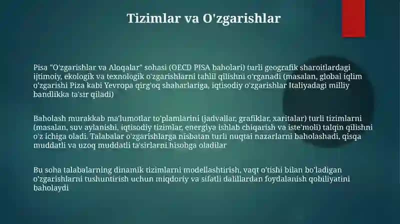 PISA xalqaro baholash dasturi 3