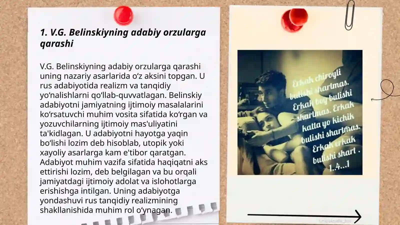 V.G.Belinskiyning "Adabiy orzular" asarini oʻqib oʻrganish va tahlil qilish 3