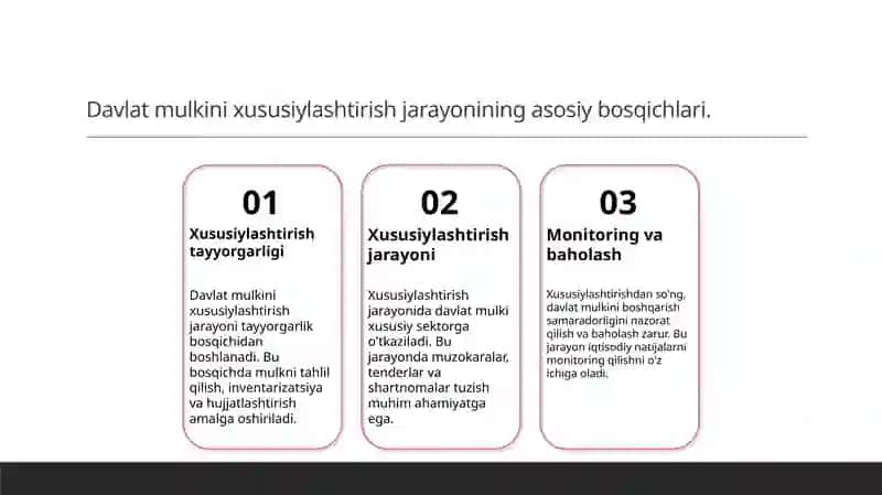 Davlat Mulkini Xususiylashtirish va Boshqarish 3