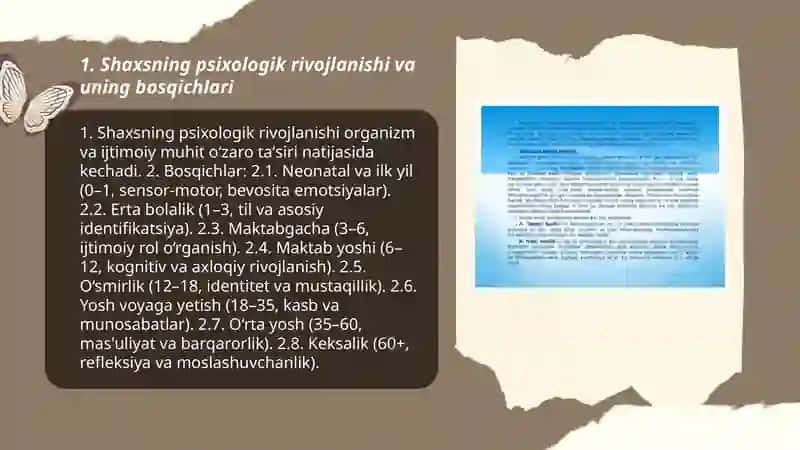 Shaxsning psixologik rivojlanishi va uning bosqichlari 3