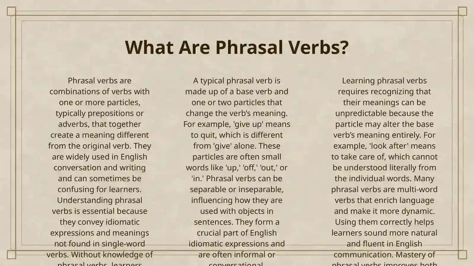 PHRASAL VERBS 3