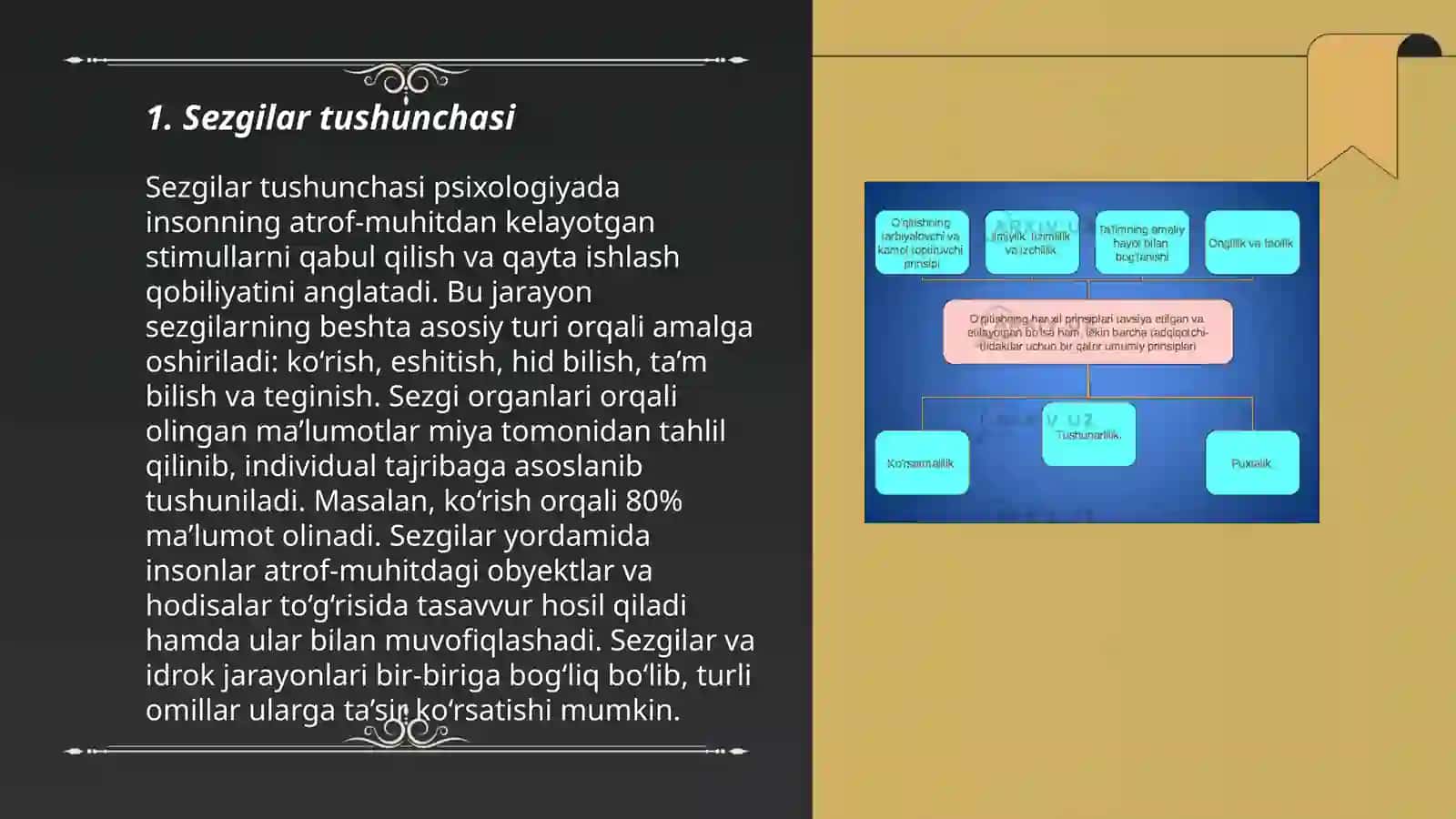 Sezgilar haqida umumiy tushuncha va uning nero-fizialogik asoslari 3
