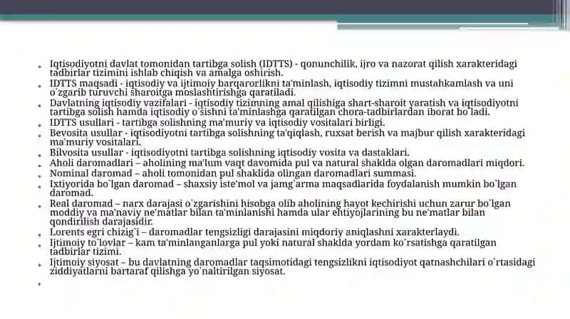 Bozor iqtisodiyotini tartibga solishda davlatning roli 3