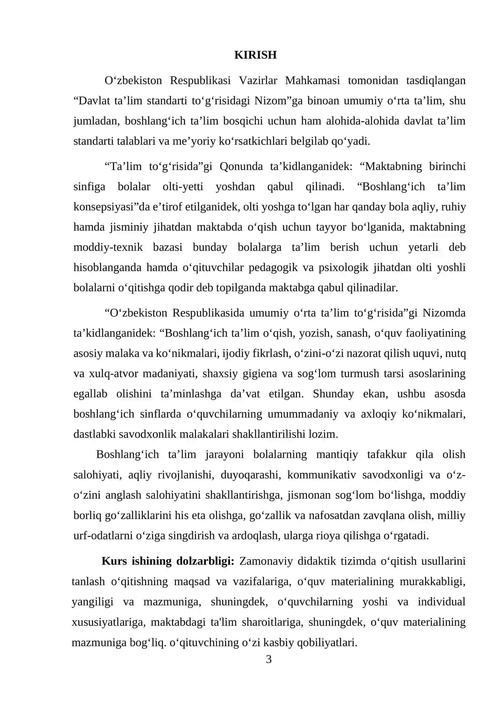 BOSHLANG‘ICH SINFLARDA MATEMATIKADAN O‘QUVCHILARNING IJODIY ISHLASHGA O‘RGATISH METODIKASI(1-sinf misolida) 3