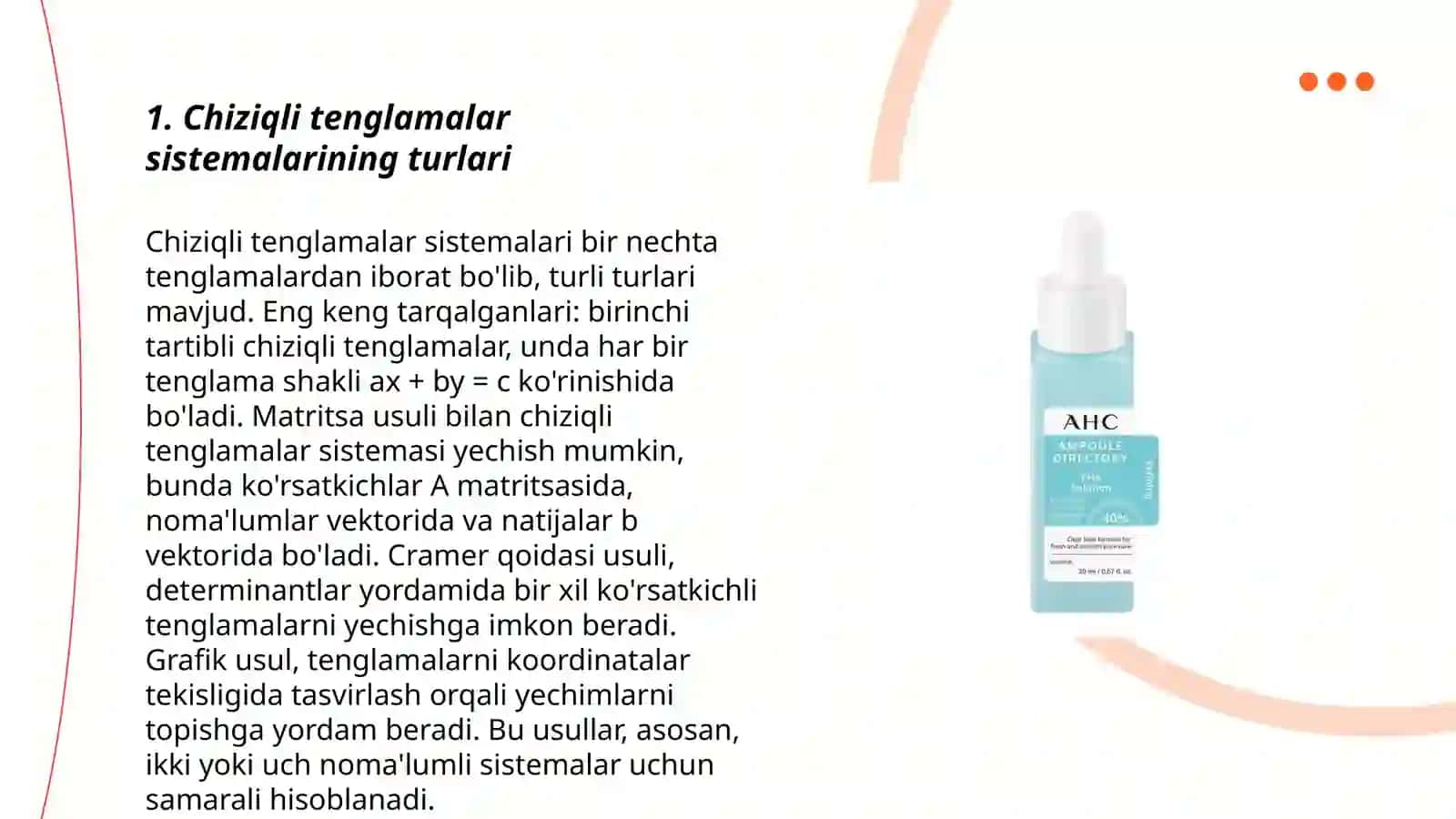 Chiziqli tenglamalar sistemalari va ular yechish usullari.Kroneker-kapelli teoremasi 3