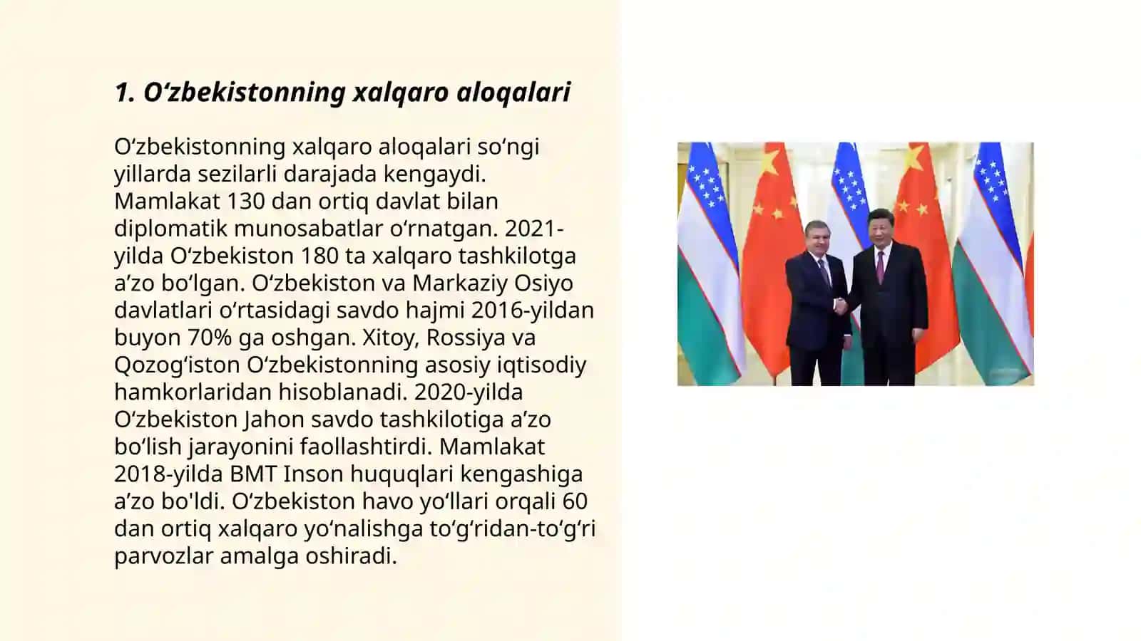 Oʻzbekiston va jahon hamjamiyati 3