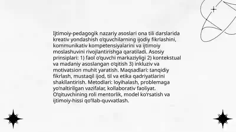 Ona tili darslarida kreativ yondashishning ijtimoiy pedagogik ahamiyati 3