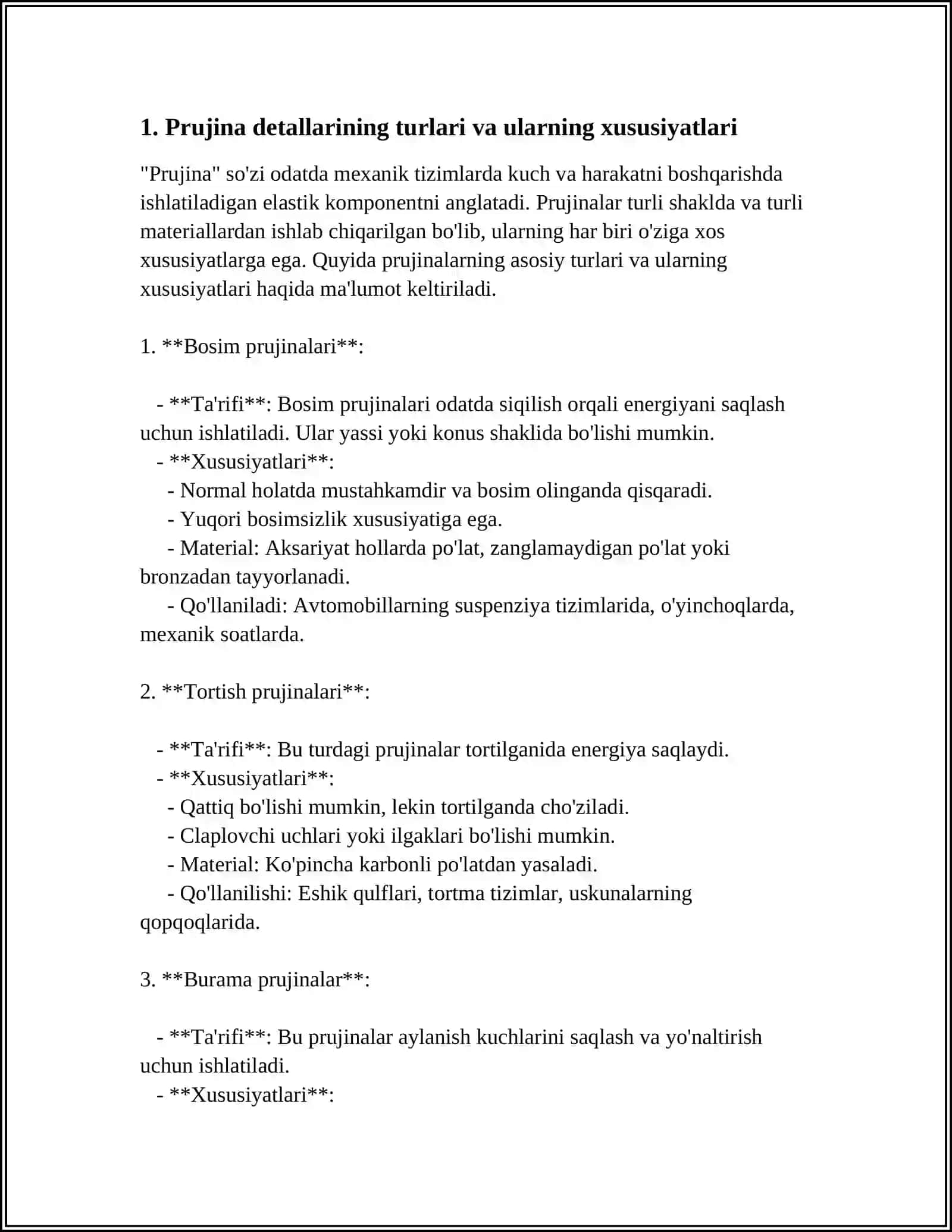 PRUJINA DETALINI ISHLAB CHIQARISH TEXNOLOGIYASI 3