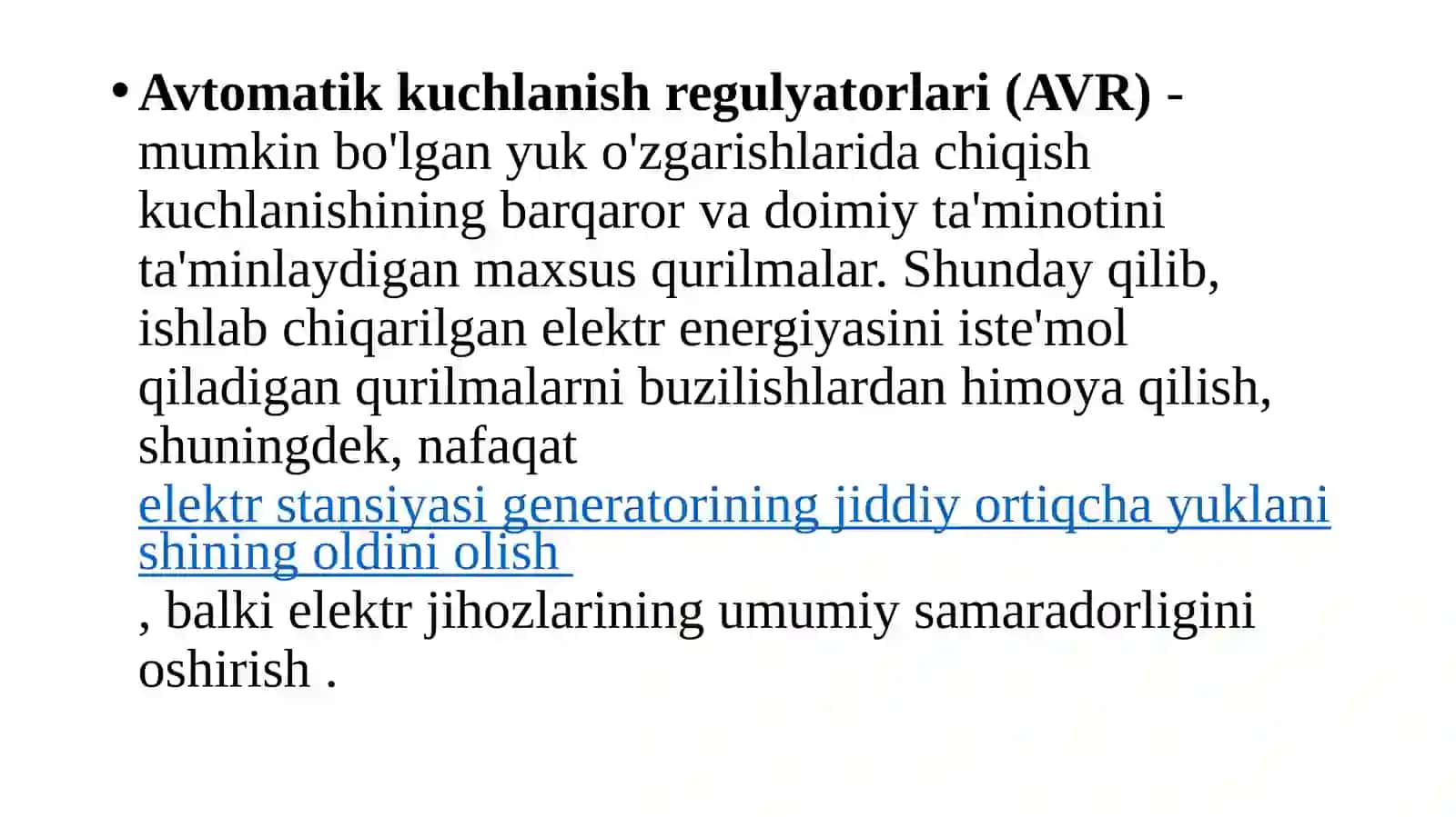 Avtomatik kuchlanish regulyatorlari (AVR) 3