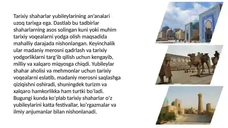 Tarixiy Shaharlar Yubileylari 3