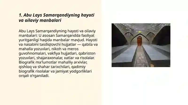Abu Lays Samarqandiyning hayoti va oilaviy manbalari 3