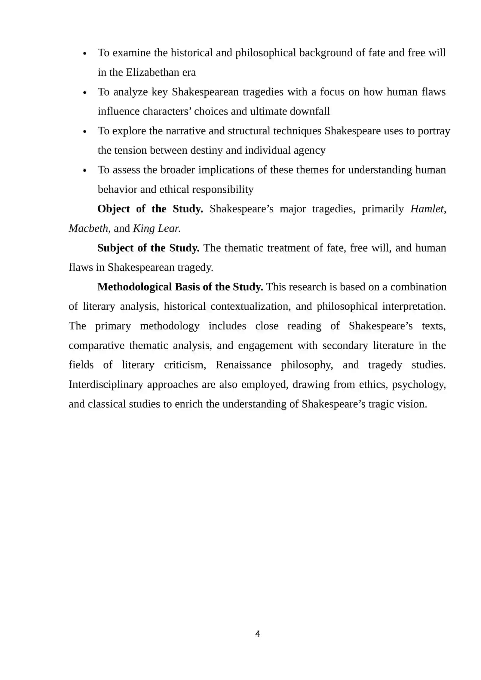 PHILOSOPHICAL FOUNDATIONS IN SHAKESPEARE’S TRAGEDIES 3