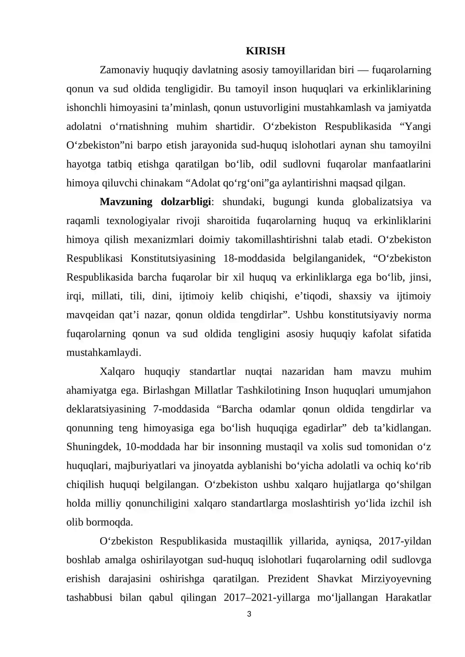 ODIL SUDLOVNI AMALGA OSHIRISHDA FUQAROLARNING QONUN VA SUD OLDIDA TENGLIGI 3