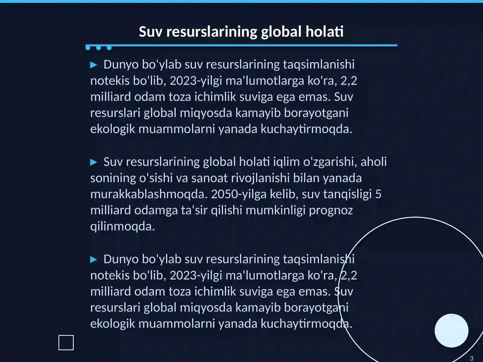 Suv resurslari tejash texnologiyasi 3