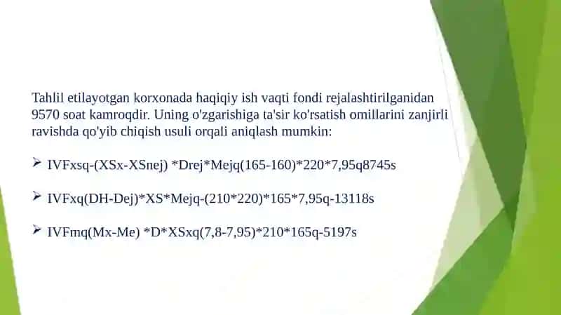 Ish vaqtidan foydalanishni tahlil 3