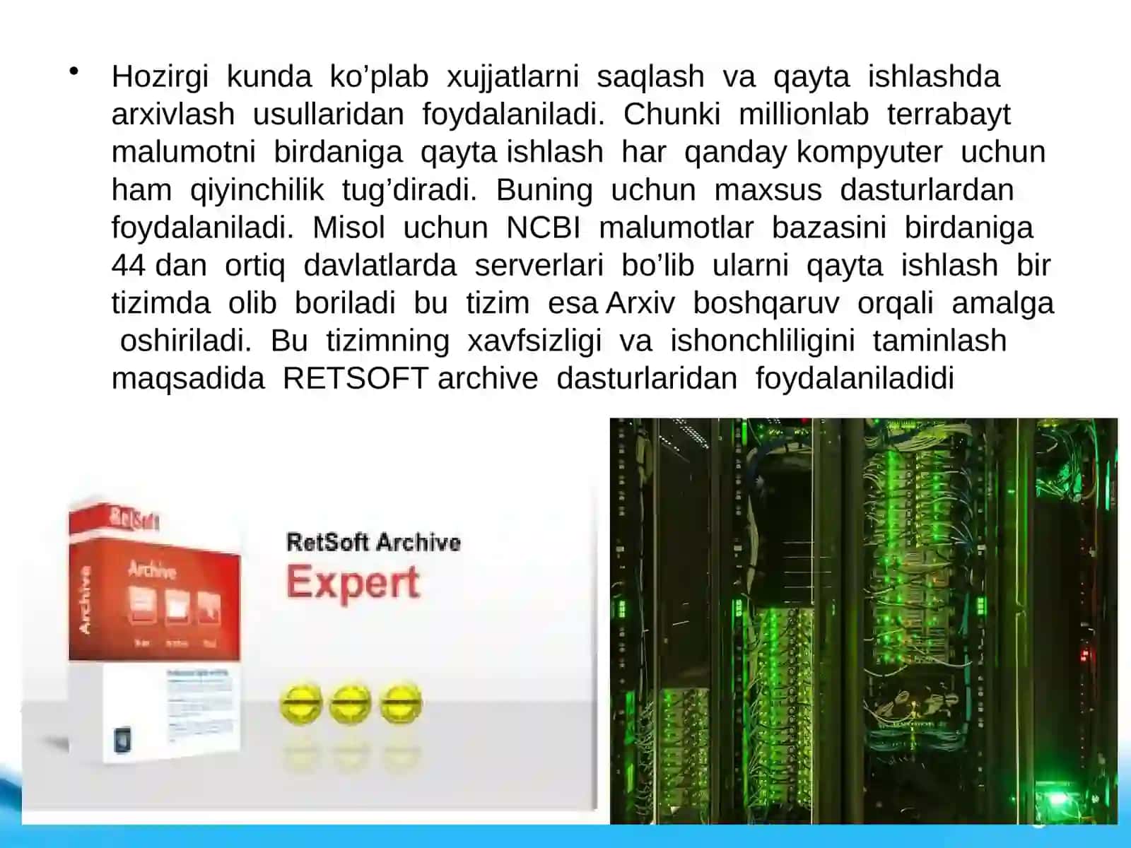 Elektron arxiv xujjatlarini saqlash va restavratsiya qilish 3