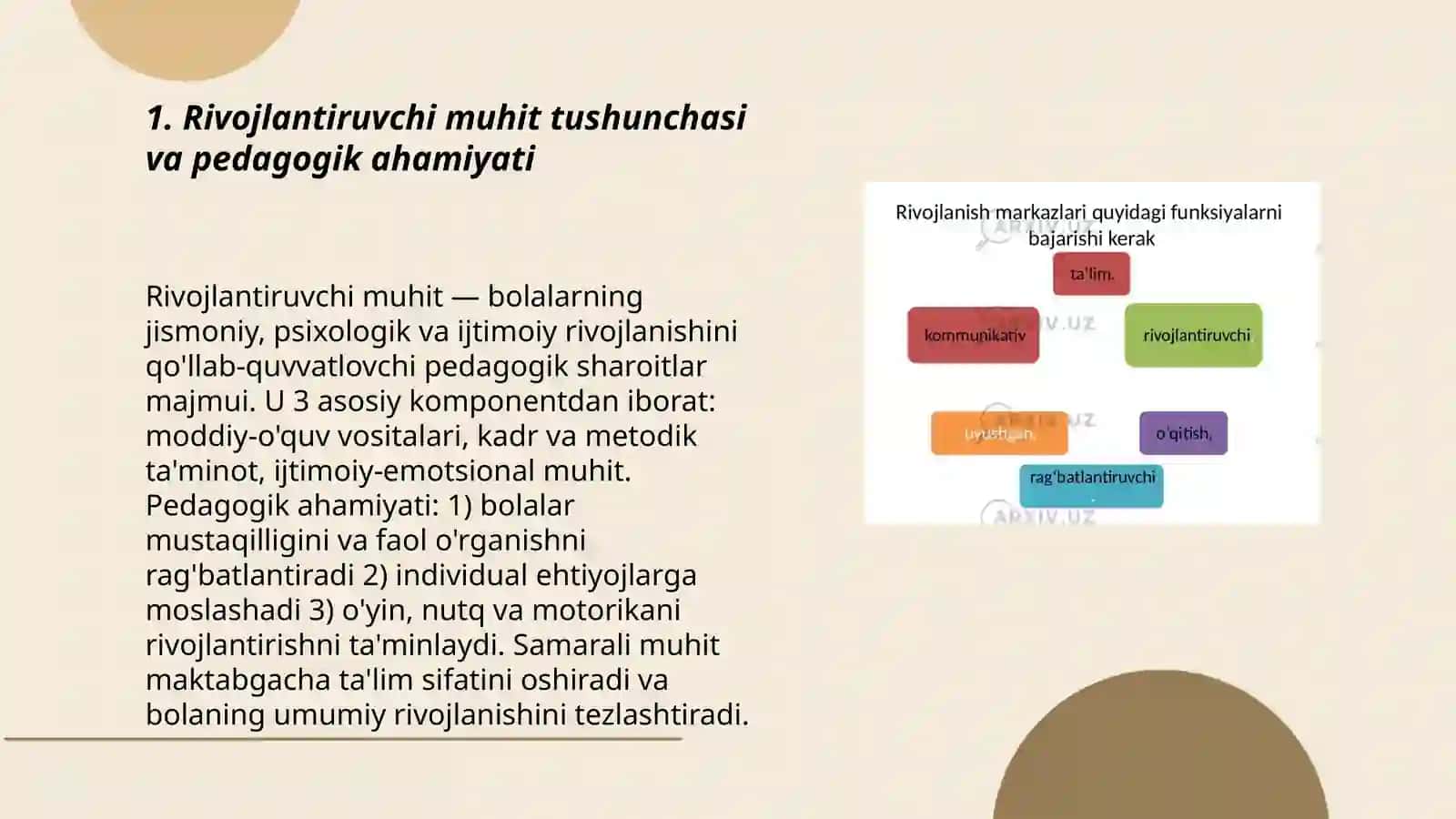 Maktabgacha ta’lim tashkilotida rivojlantiruvchi muhit va uning turlari 3