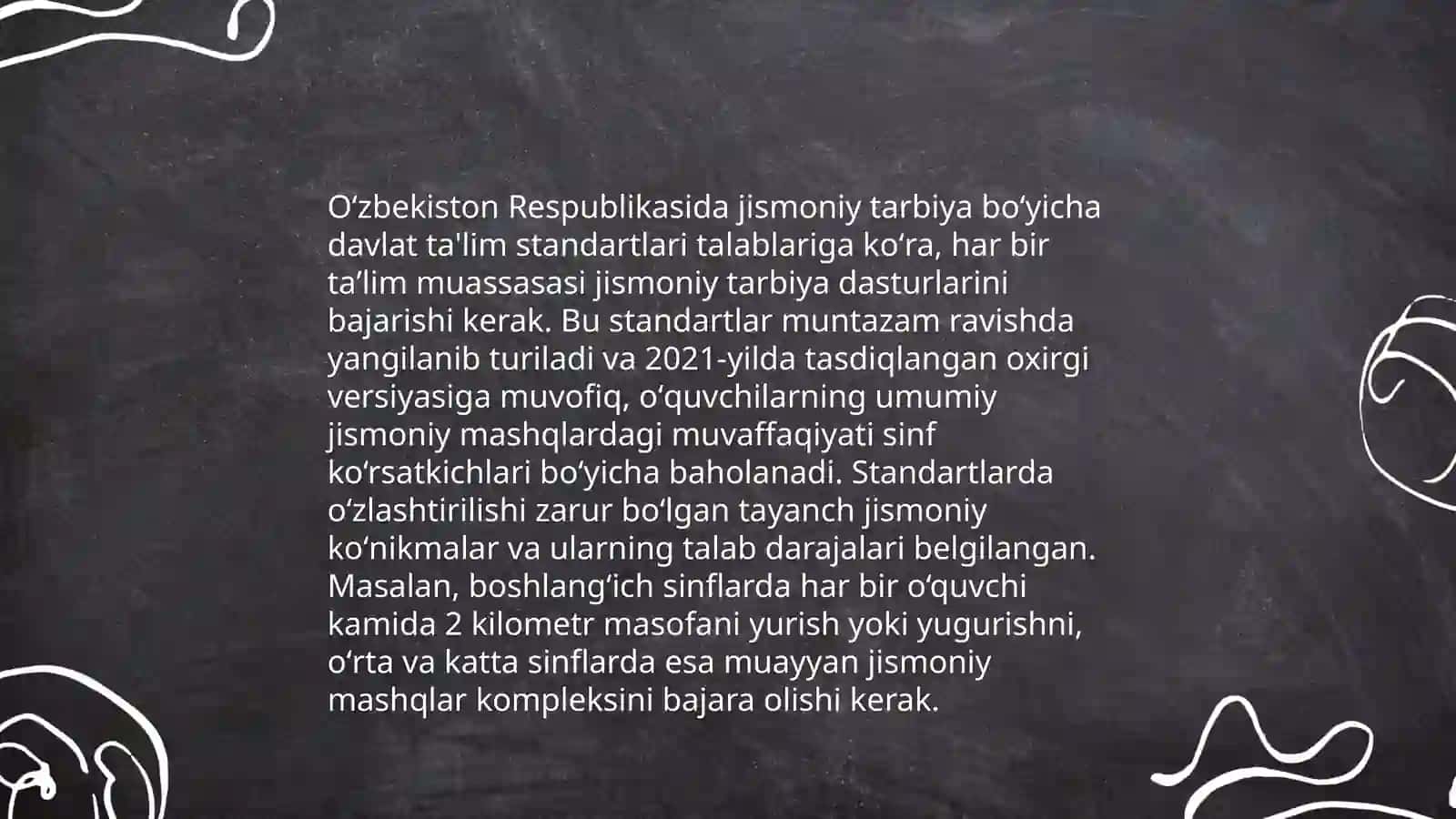 Jismoniy tarbiya bo‘yicha davlat ta‘lim standartlari va o‘quv soatlarini rejalashtirish 3