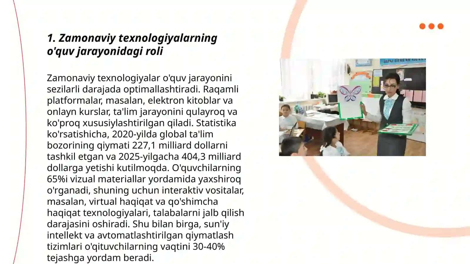 Zamonaviy texnologiyalarning o'quv jarayonidagi roli 3