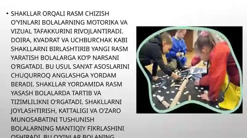 Tasviriy faoliyatni o'rganish usullari 3