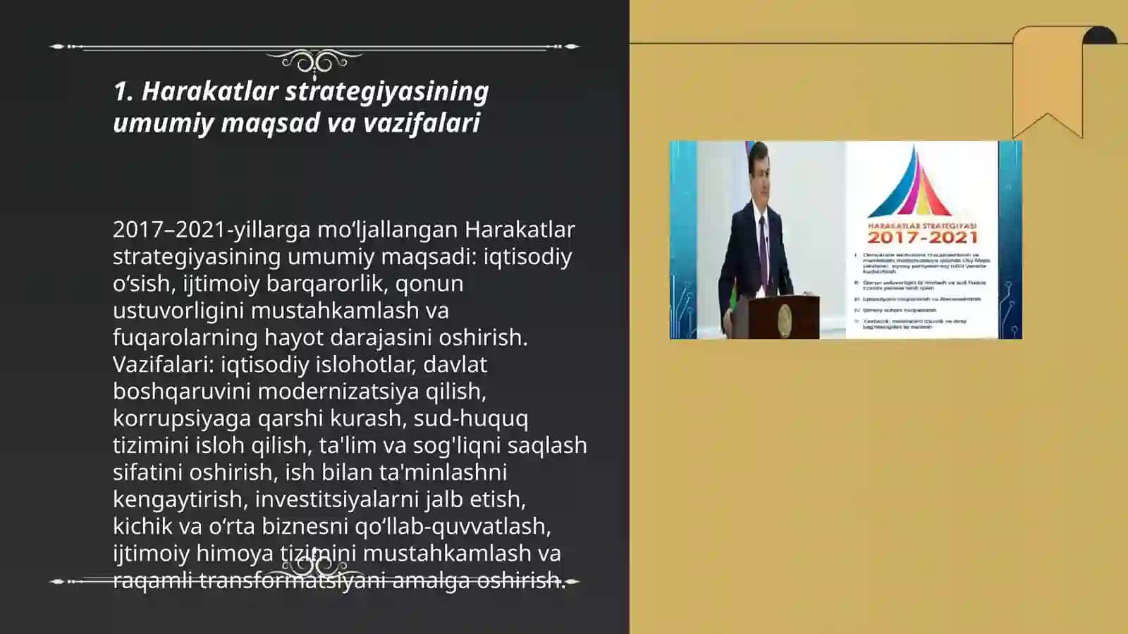 O’zbekistonda 2017-2021-yilga mo’ljallangan Harakatlar strategiyasi 3