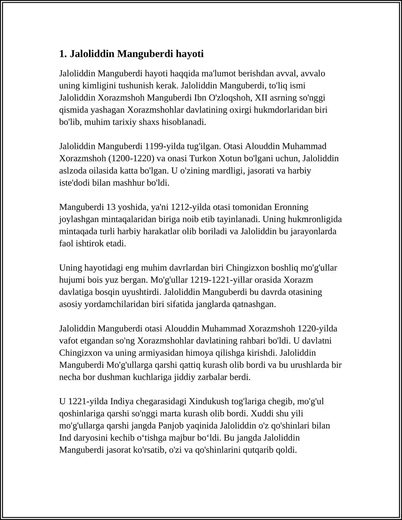 Jaloliddin Manguberdi-Vatan himoyachisi 3