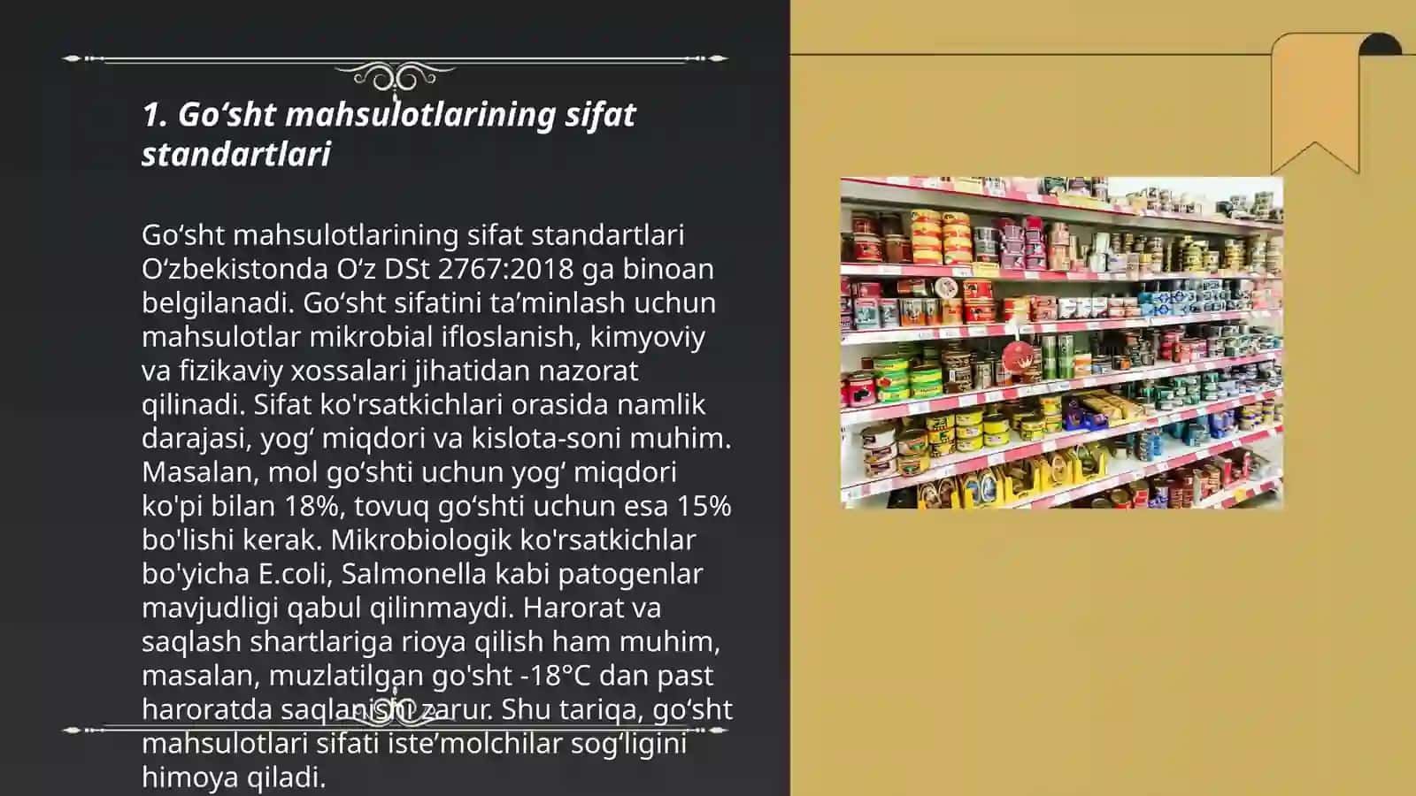 Konservalangan goʻsht mahsulotlari sifatini oʻrganish 3