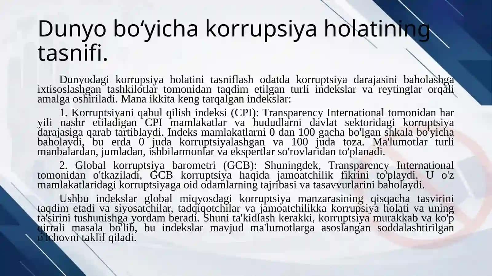 Korrupsiyaning mohiyati, oqibatlari va unga qarshi kurash mexanizmlari 3