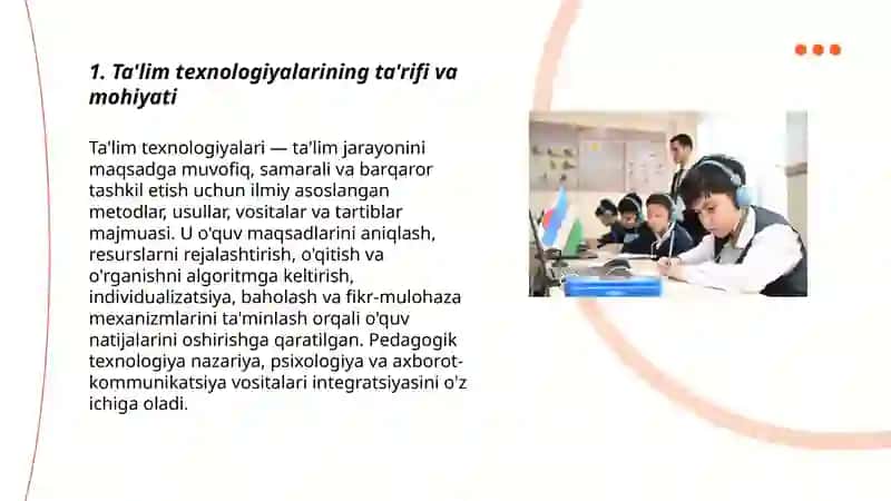 Ta'lim texnologiyalari haqida tushuncha 3